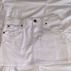 Kids White Denim Skirt